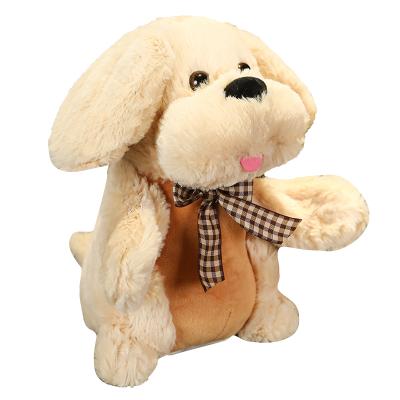 China Golden Retriever Electronic Interactive Plush Toy Walking, Debarking, Wagging Tail, Stretching Puppy 7 Inch Gifts For Kids for sale