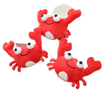 China Hand Wash Toy Velor Marine Life Crab Plush Crab Dog Toy 4.5 Inches for sale