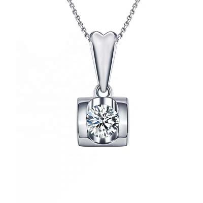 China New Trend s 925 Sterling Silver High Quality A Simple Elegant Kiss Necklace Imitation Angel Carat Diamond Fashion Pendant for sale