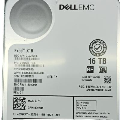 China Hdd Dell Seagate 16TB 7.2K SATA 6Gbps 512e 3.5 inch Enterprise Hard Drive (39XRY) for sale