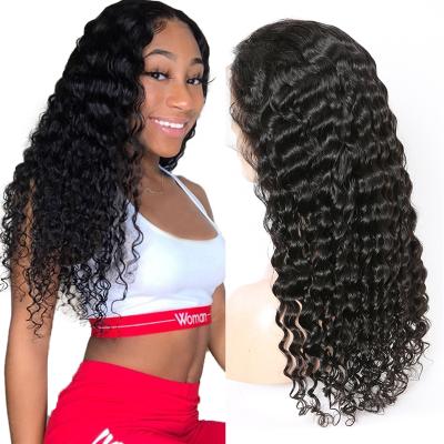 China Natural Deep Wave Hair Wigs Back Drop Shipping 13x4 Deep Wave Wigs Frontal Hair for sale