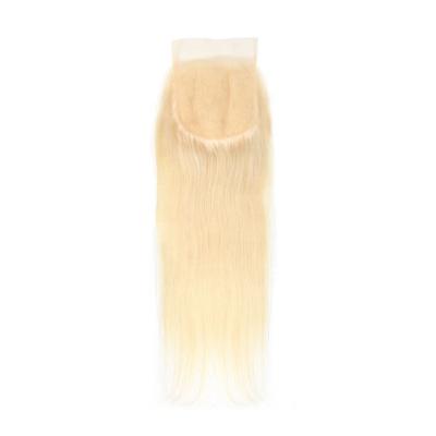 China Newest Straight Human Hair Straight Transparent 613 4x4 Lace Closure for sale