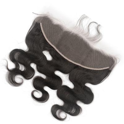 China Factory Wholesale Good Quality 13x4 Lace Frontal Closure Transparent Swiss Lace Body Wave Headband Body Wave Hair Factory for sale