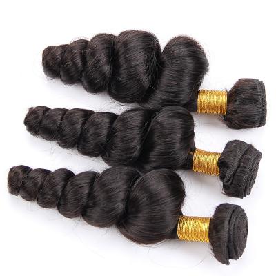 China Easily Styled Raw Indian Hair Bundles Raw Hair Weft Easy Dyed Hair Weft Loose Bundles For Salon for sale