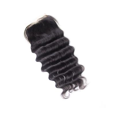 China 4X4 5x5 2*6 Brazilian Deep Curly Transparent Remy Human Hair Deep Curly Closure Brazilian Remy Human Hair For Beauty Supply Store for sale