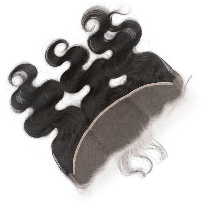 China Pure Virgin Hair Virgin Hair Headband Black Color Body Wave 13x4 High Quality Unprocessed Lace Headband for sale