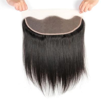 China 13x4 Grade Real Straight Super Natural Thin Lace Frontal Virgin Hair Hd Virgin Headband for sale