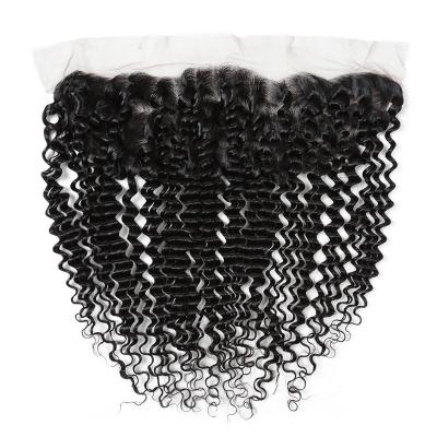 China Jerry Curl Drop shipping Chinese virgin jerry curl 13*4 transparent lace supplier hair frontal hair extensions for store or online for sale