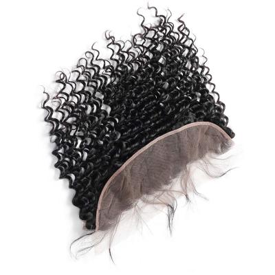 China Long Time Use Hair Lace Headbands Grade 11a Cuticle Aligned Raw Virgin Hair Deep Wave Ear On Ear Headbands for sale