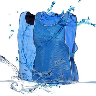 China Waterproof outdoor summer stocking cool vest/evaporative cooling vest with polymer/PCM material invclude cooling ice bag not for sale