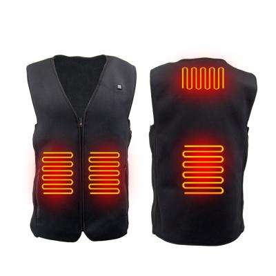 China USB Motorcycle Waterproof Lightweight Heat Vest Winter Fill Motorcycles Warm Vest Fleece Vest With 4 Heated Pads for sale