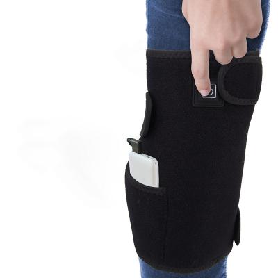 China Convenient USB Electric Heating Knee Brace Vibration Neoprene Knee Heater Knee Brace Warm Heat for sale