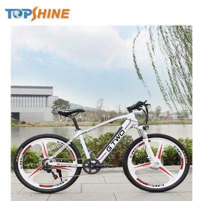 China 7/21/24/27 speed 350w luxury mountain e-bike with front fork suspension for sale