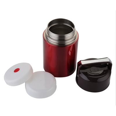 China New Double 1000ml Metal 18/8 Stainless Steel Vacuum Food Warmer Lunch Box Thermos Food Flask PORTABLE Wall Insulated Food Container for sale