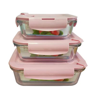 China Microwavable Wholesale 1040ML Round And Square Office Workers Can Heat And Insulate Lunch Box Glass Bento Box Students Cool Lunch for sale