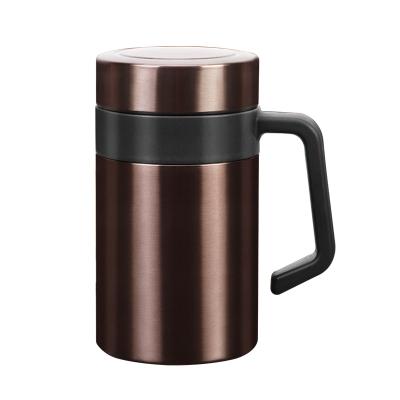 China PORTABLE Wholesale Double Wall Stainless Steel Vacuum Tea Cup With Handle Thermo Mugs VACUUM ROCKER for sale