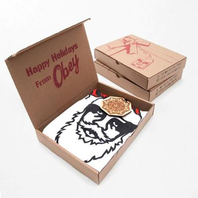 China Custom Logo Cardboard Packaging Boxes Gift Box OEM Size Corrugated Clothes Gift Box Custom Packaging for sale