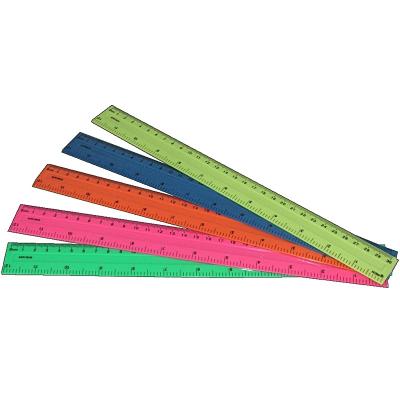 China Soild Neon Color MEAN HOLE MEAN HOLE 30cm Plastic Ruler for sale