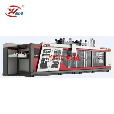 China Full Servo Three Four Stations Hotels Thermoforming Machine For Plastic Tray Container Making Machine for sale