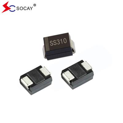 China 100V Repetitive Peak Reverse Voltage Schottky Barrier Rectifier Diodes SS310B With 80A Peak Surge for sale