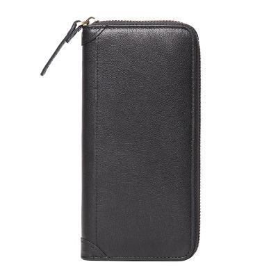 China 100% Original High Quality 100% Original Men's Wallet Cell Phone Pocket Credit Card Holder Genuine Leather Long Purse For Men for sale