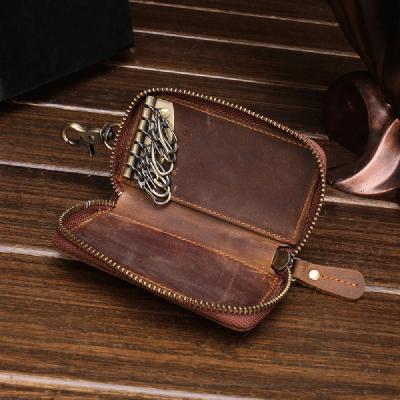 China NATIONAL Good Quality Leather Male Wallet Key Cases OEM Crazy Horse Car Key Wallet Guangzhou Supplier for sale