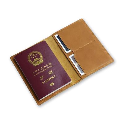 China Custom Real Vintage Cowhide Passport Holder Family Leather Multi Bag Travel Bag Custom Organizer Card Case Wallet for sale