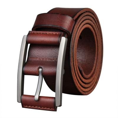 China Best Selling Fashion.Casual Belt Top Grain Cowhide Factory ALLOY Leather Buckle Customized Copy Laser Logo Adjustable Pin Buckle Belt For Men for sale