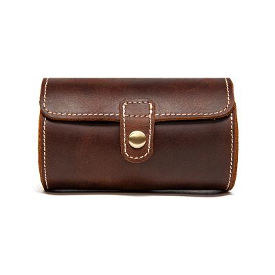 China Wholesale Genuine Leather Watch Pocket Case PAPER Custom Embossed Logo Jewelry Storage Bag High Quality Travel Gift For Men for sale