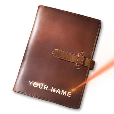 China Hardcover Book Drop Shipping College School Students A5 A6 Cover Diary Leather Factory Notebook With Pen Holder for sale