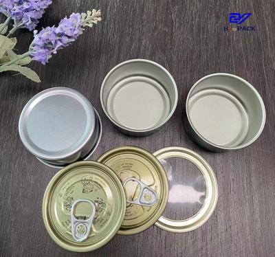 China Customized Round Tin Containers With Lids Food Grade Metal Tin Can For Pet for sale