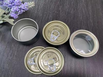 China Customizable Rust Proof Pet Food Can Silver Round Tins With Lids for sale