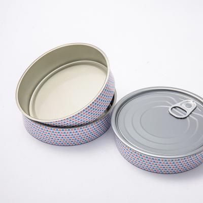 China Custom Tuna Can D99x27mm Food Packaging Tins With Easy Open Lid for sale