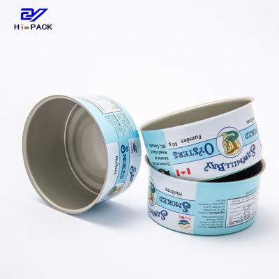 China D65X34mm Beef Can 50 Gram Round Tin Packaging With Antique Printing for sale