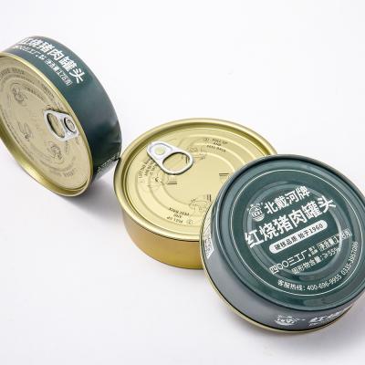 China Customizable Tuna Tin Box Round Food Tin Containers D99x27mm for sale