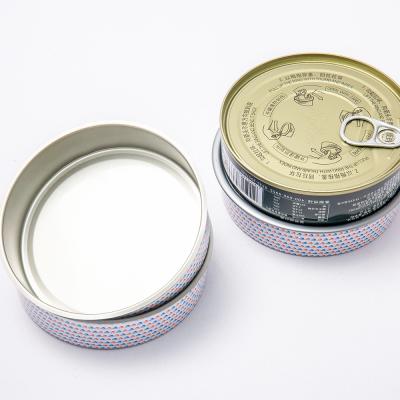 China Custom Empty Tuna Cans Gold 180ml Food Tin Packing SGS CE Approval for sale