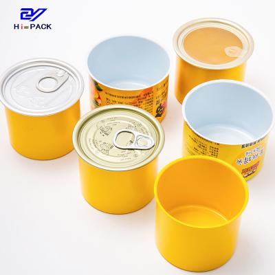 Cina Dogs Eat Canned Sardines Tin Can 150g Round Aluminum Tins Yellow in vendita