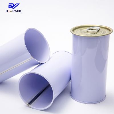 China Purple Powder Tin Can 700ml Tall Metal Tins Cans For Canning Food for sale