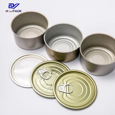 China 160g Tuna Cans Food Packaging D83*38mm Tin Plate Cans Customized Te koop