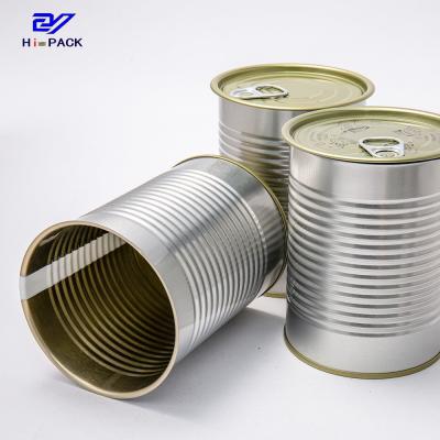 China Food Safety Round Tin Box 700g 800g 900g Tinplate Can With Aluminum Lid for sale