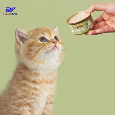 China D73x44mm Empty 85g Metal Round Tin Can 180ml For Oil Tuna Fish Wet Pet Food for sale