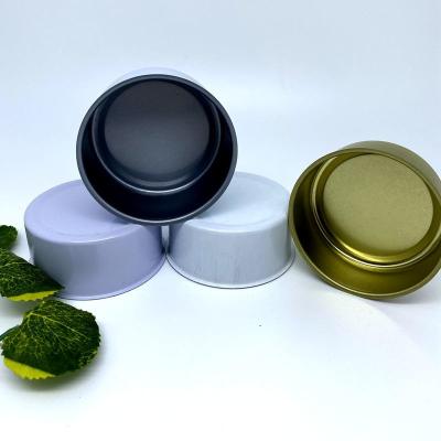 China Round Small Size Tinplate Container For Weed Packaging With Lids for sale