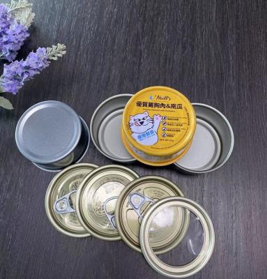 China D65*34mm Tinplate Empty Can For Dog Food Cat Food Or Other Animals Food Packaging for sale