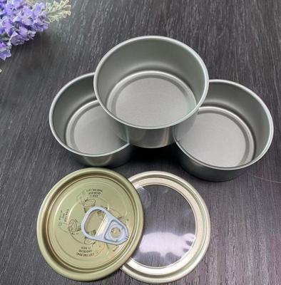 China Round Shape Small Tinplate Empty Can For Dog Food, Cat Food Or Other Animals Food Packaging for sale