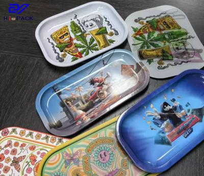 China Beautiful Patterns Of Weed Packaging Tray With Magnet Lid for sale