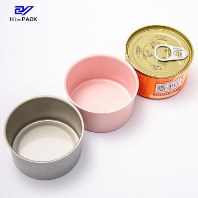 China Metal Round Small Container Packed For Dog Food , Cat Food Or Other Animals Food for sale