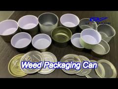 50g weed packaging tin can d65x34mm seamless tin containers inner coating