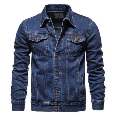 China Popular plus size straight slim version of outdoor young men's denim jacket leisure breathable lapel jacket for sale