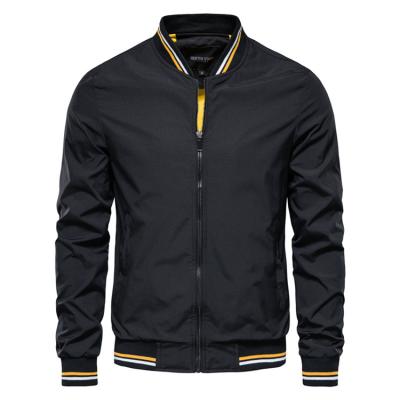 China Casual Teenagers Men's Solid Color Stand Collar Zipper Breathable Popular Fashionable Thin Jacket Spring And Autumn Bomber Jacket for sale