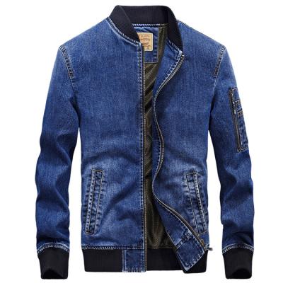 China 2021 Breathable Recommended Spring And Autumn Jacket Loose Plus Size Denim Long Sleeves Solid Color Men Coat for sale